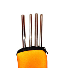 Load image into Gallery viewer, Straws Stainless 5pc - Discover Waitomo / Orange