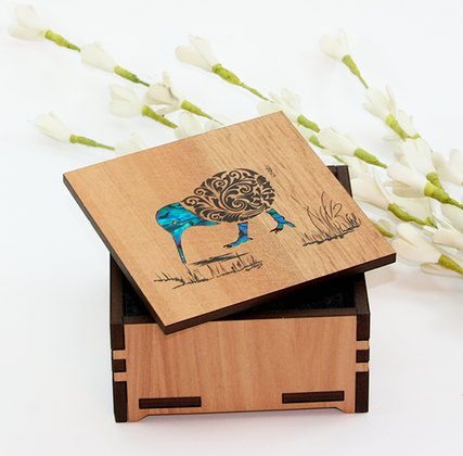 Small Trinket Box : Filigree Kiwi