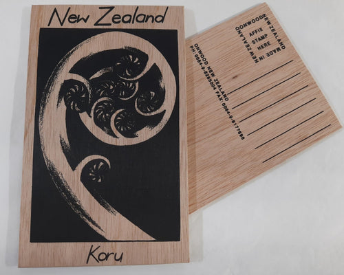 On1/45 Koru Wooden Postcard