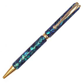 PN100 Gold Tip Paua Pen