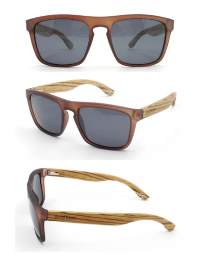 Brown Zebrawood Sunglasses Square