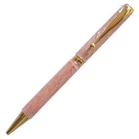 PN104 Pink Gold Tip Paua Pen