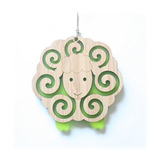 Bamboo Ornament - Sheep