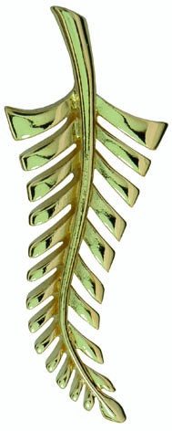 GP844 Gold Silver Fern Pendant