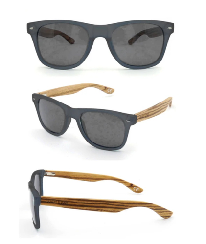 Blue Zebrawood Sunglasses