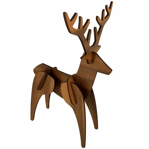 F/P ST Raindeer - Wood - Large – Waitomo Glowworm Cave Online Gift Shop