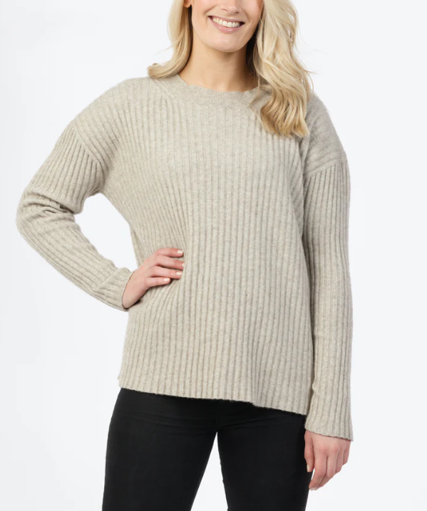 Ribbed Relaxed Sweater Natural - NB862