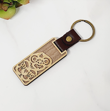 Bamboo Keyring: Tiki (krtk)