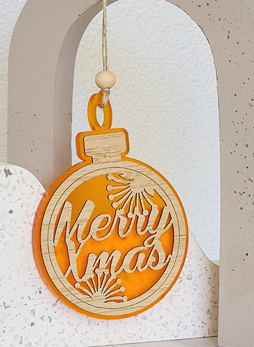 Acrylic Bauble: Merry Xmas