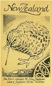 On1/2 Kiwi Wooden Postcard