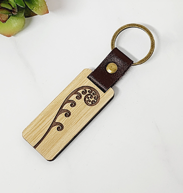 Bamboo Keyring: Solid Frond (krsfr)