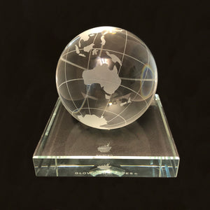 World globe crystal ornament 3D