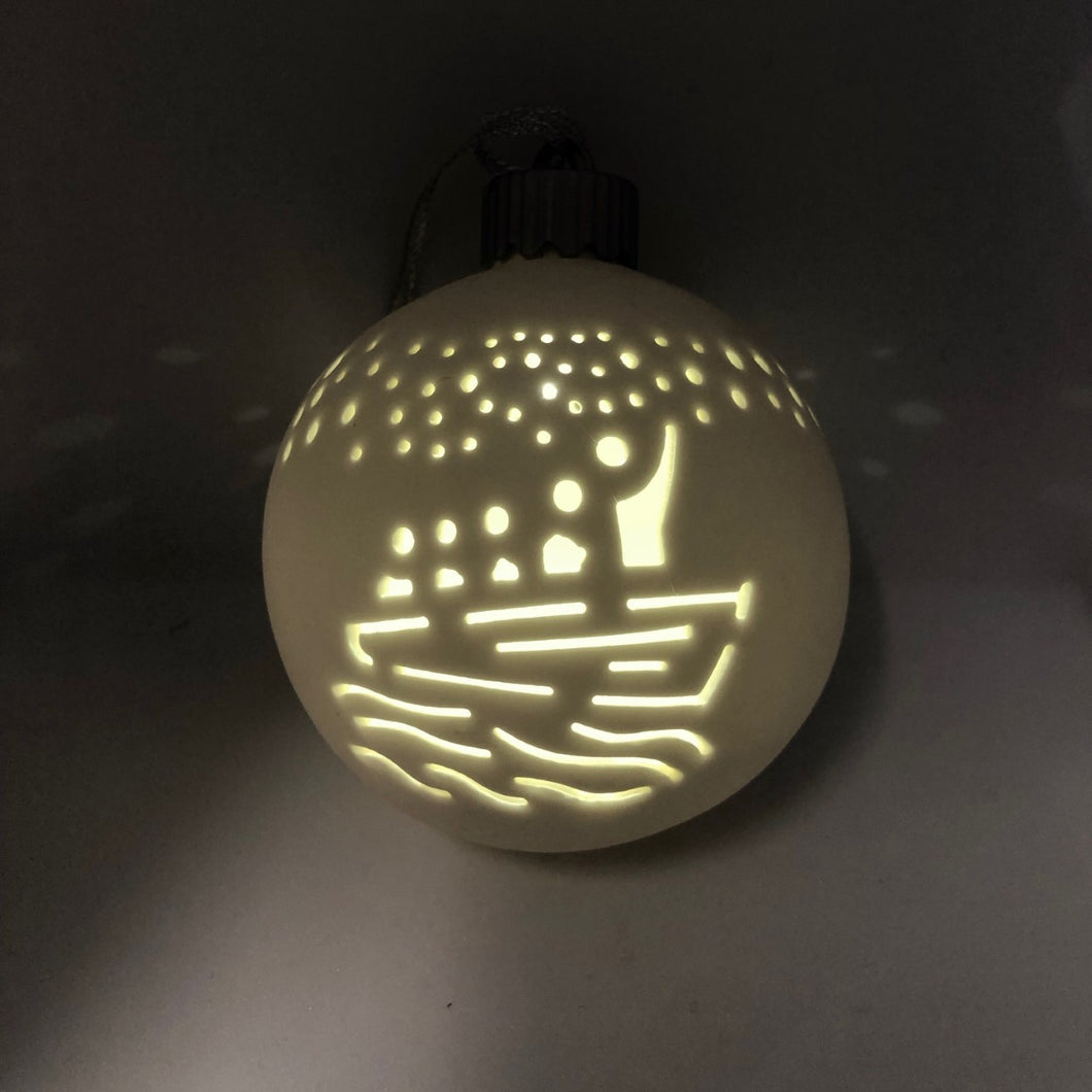 LED Ceramic Glowworm Cave Bauble Decoration