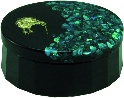 BX10 Box Oval Kiwi Resin Glint
