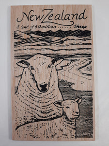 On1/3 Sheep Wooden Postcard